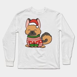 Christmas Sweater German Shepard Long Sleeve T-Shirt
